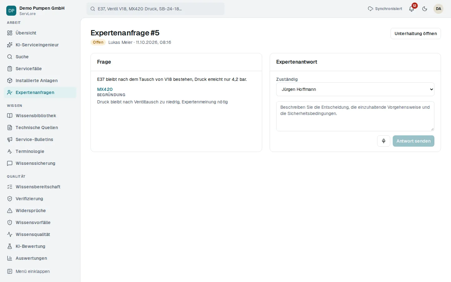 Expertenanfrage